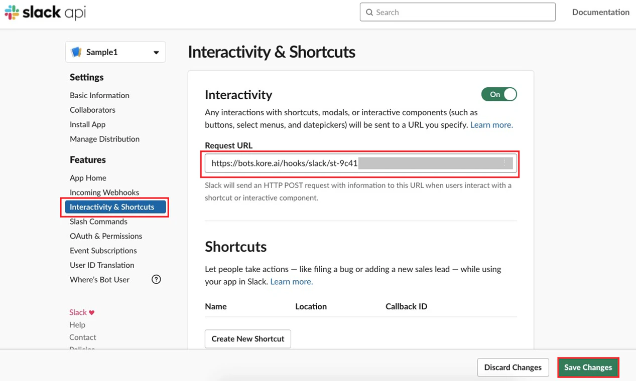 interactivity and shortcuts