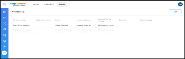 webhook configuration