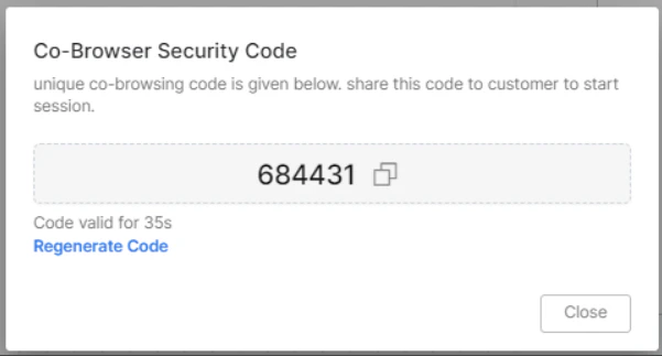 Co-Browse Security Code