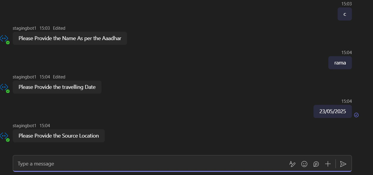 Update or Delete Message