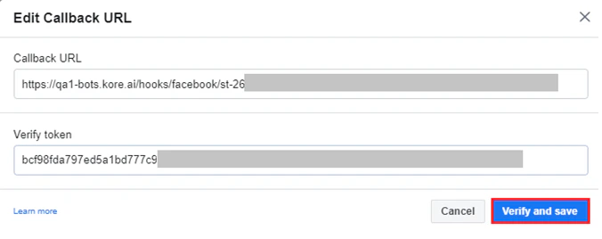Edit Facebook Callback URL