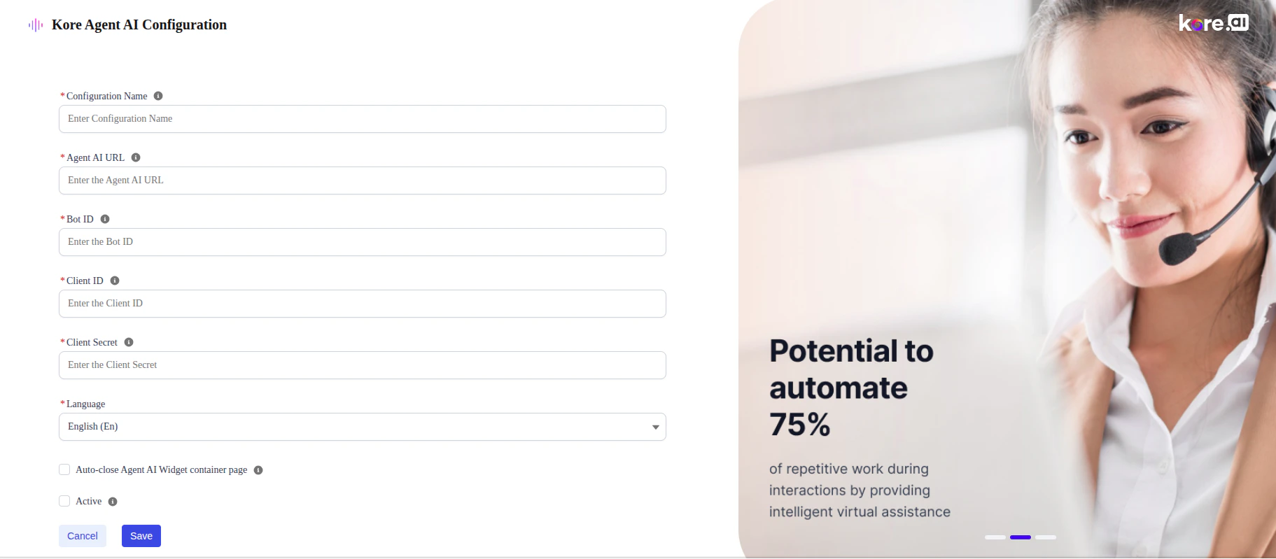 kore-agent-ai-configuration