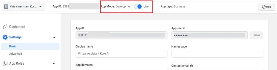 Facebook Save Changes