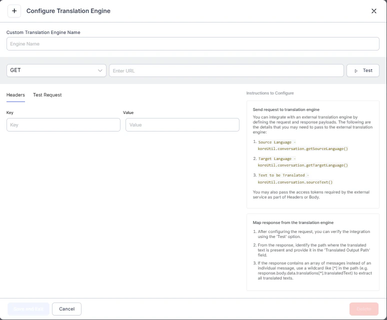 Configuration Window