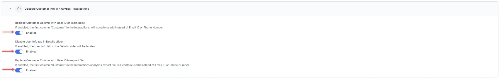 Enable Obscure Customer Info
