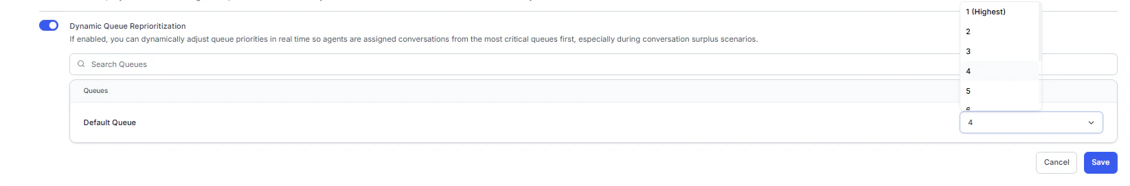 Queue Priority Selection