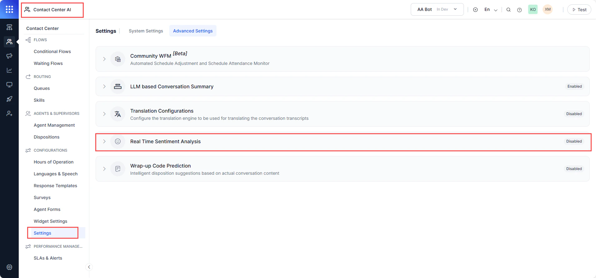 Translation Configurations