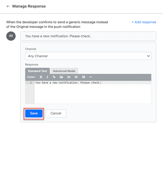 manage responses