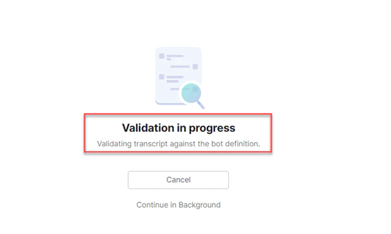 Validation in Progress