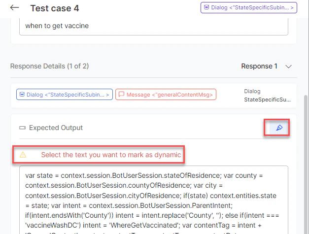 Test suite details-Expected output