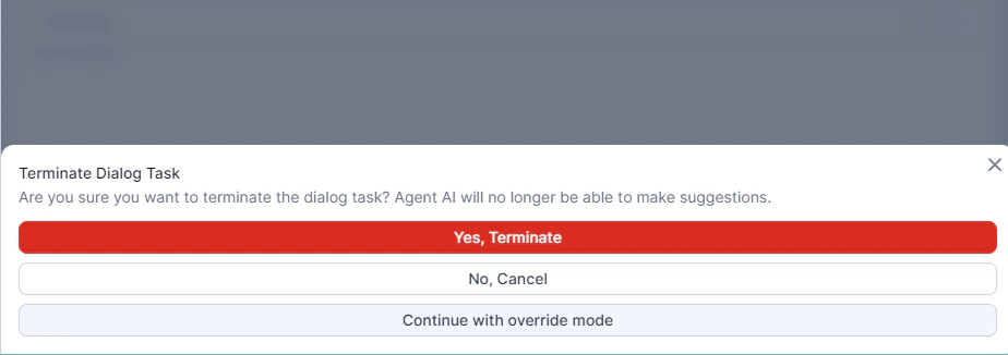 Terminate Dialog Task