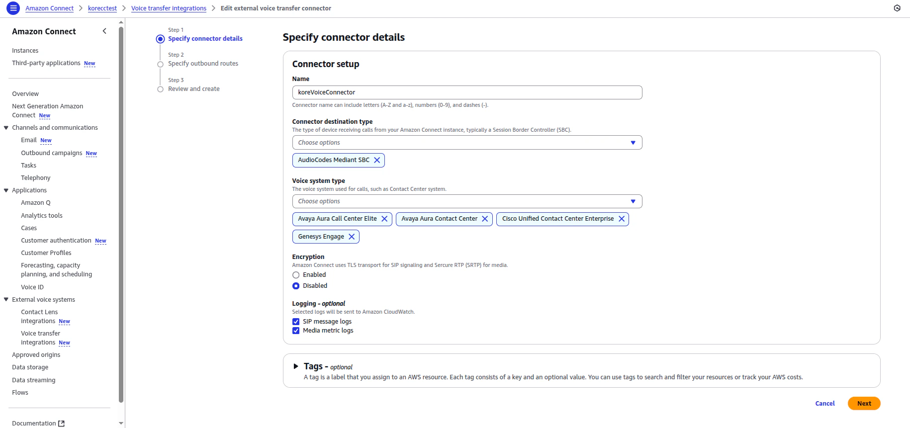 specify-connector-details
