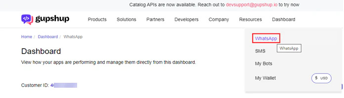 save gupshup application
