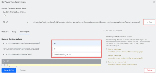 Test the integration