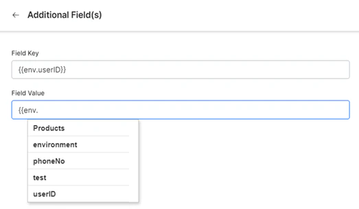 Field Key and Field Value