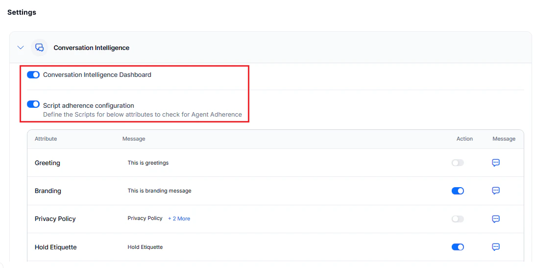 Script Adherence Toggle