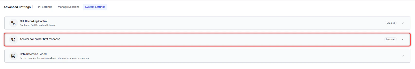 Answer Call on AI Agent Response