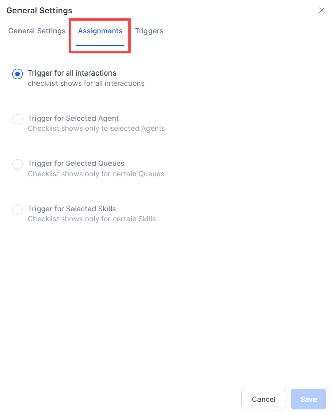 Playbook Assignment Settings