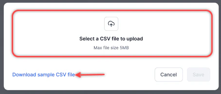 Select CSV File