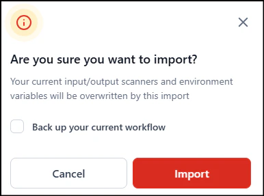 import confirmation