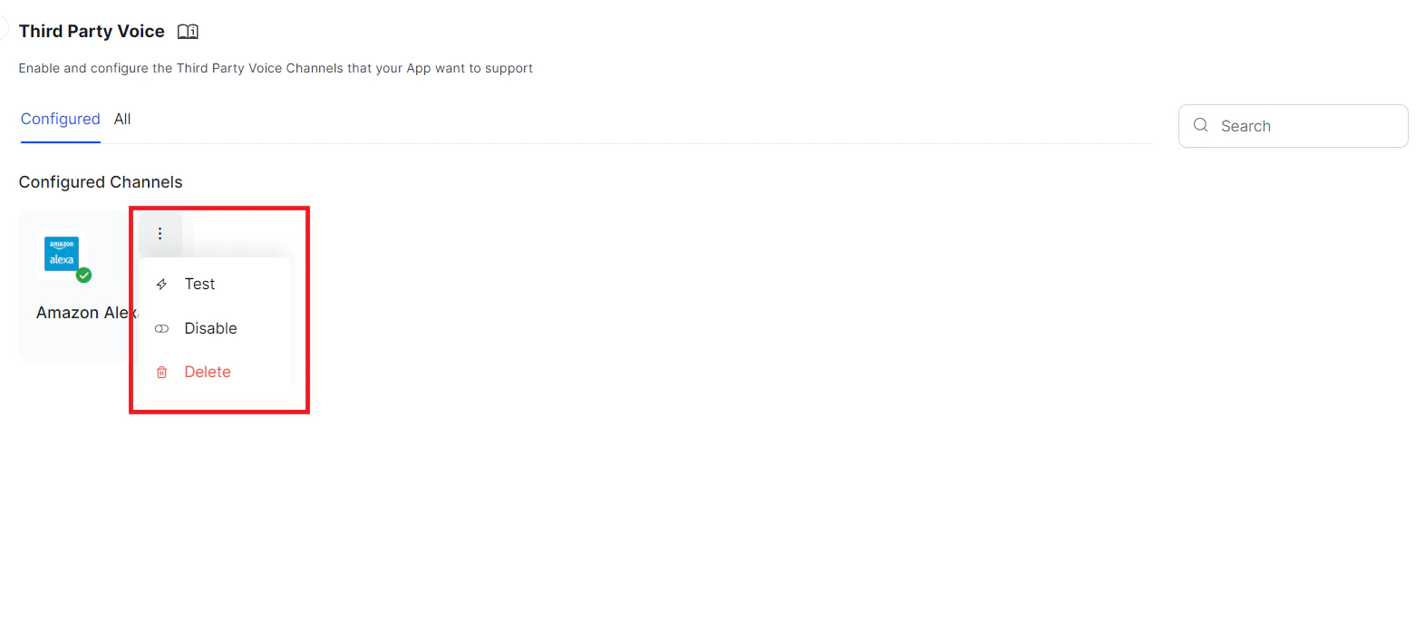Delete/Disable channel