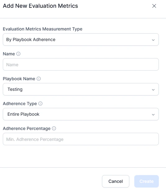 Playbook Metrics Fields