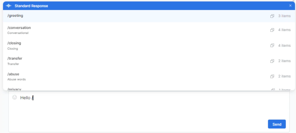 Standard Response Prompt