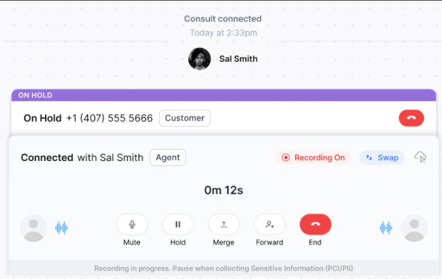 Agent Options Consult Call