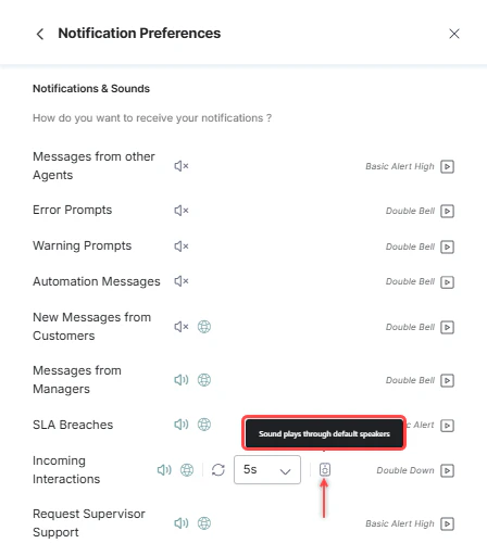 Disabled Notification