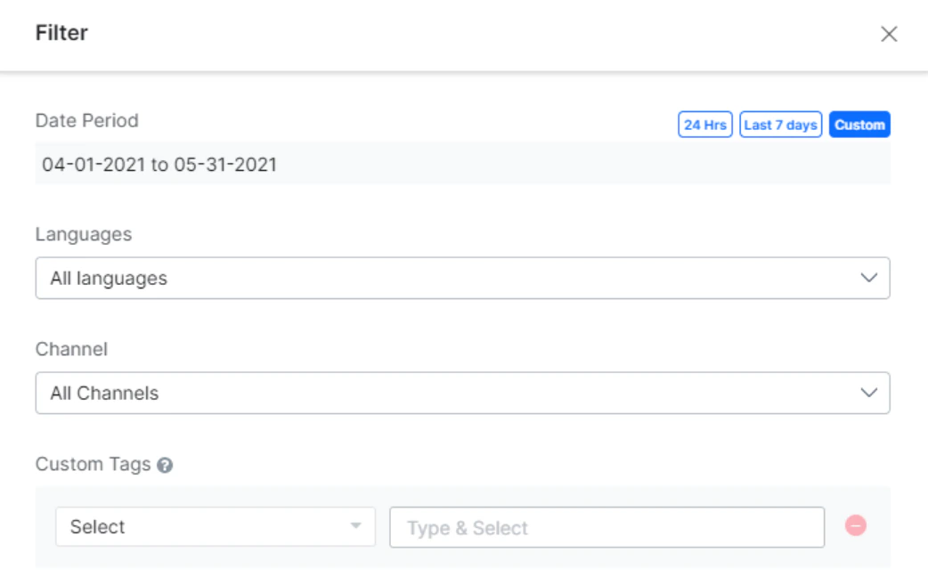Conversational Flows Filters