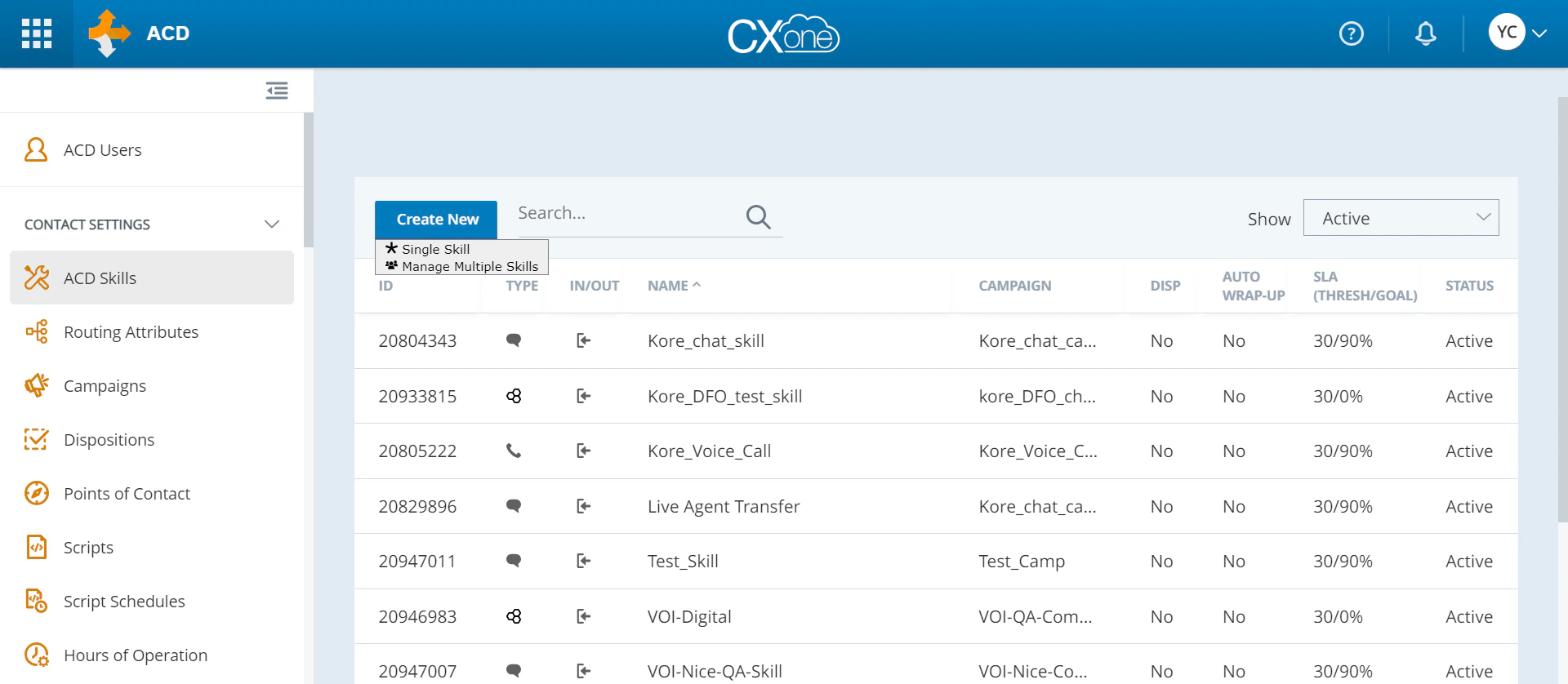 Create new single skill