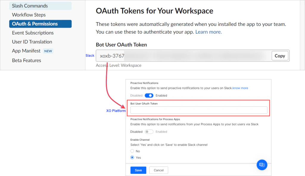 oauth tokens for workspace