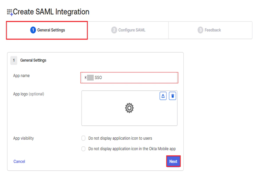 create saml integration