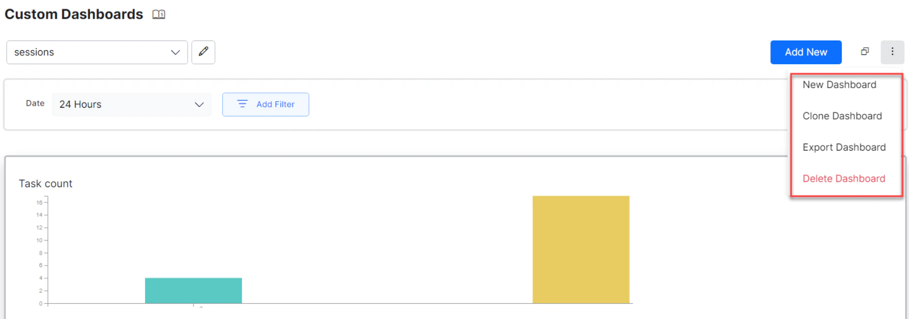 Add Custom Dashboard