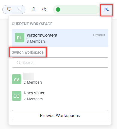 Switch Workspace