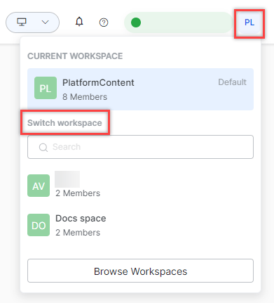 Switch Workspace