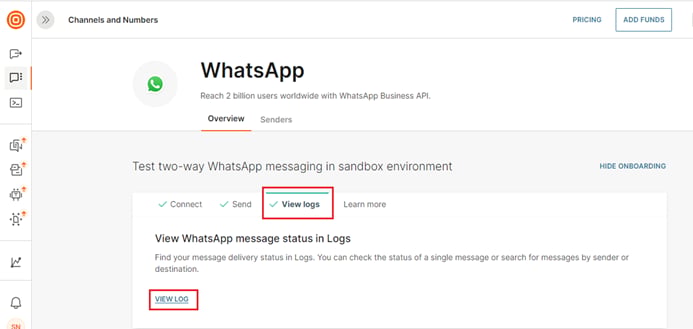 view infobip logs