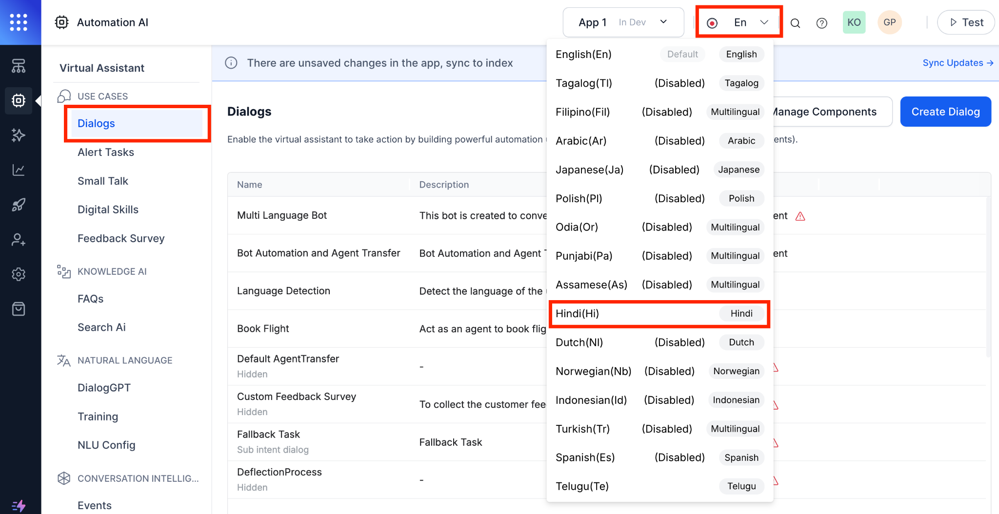 Language Selector