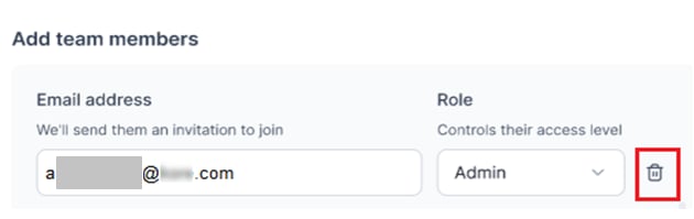 delete email row