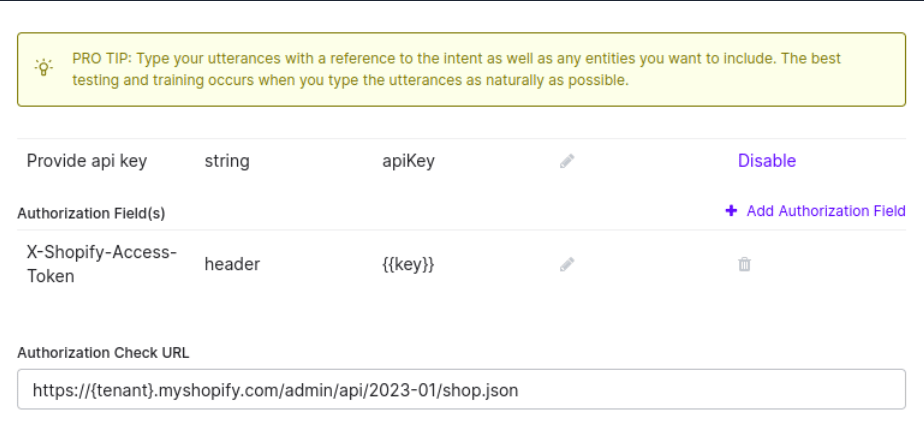 Auth profile