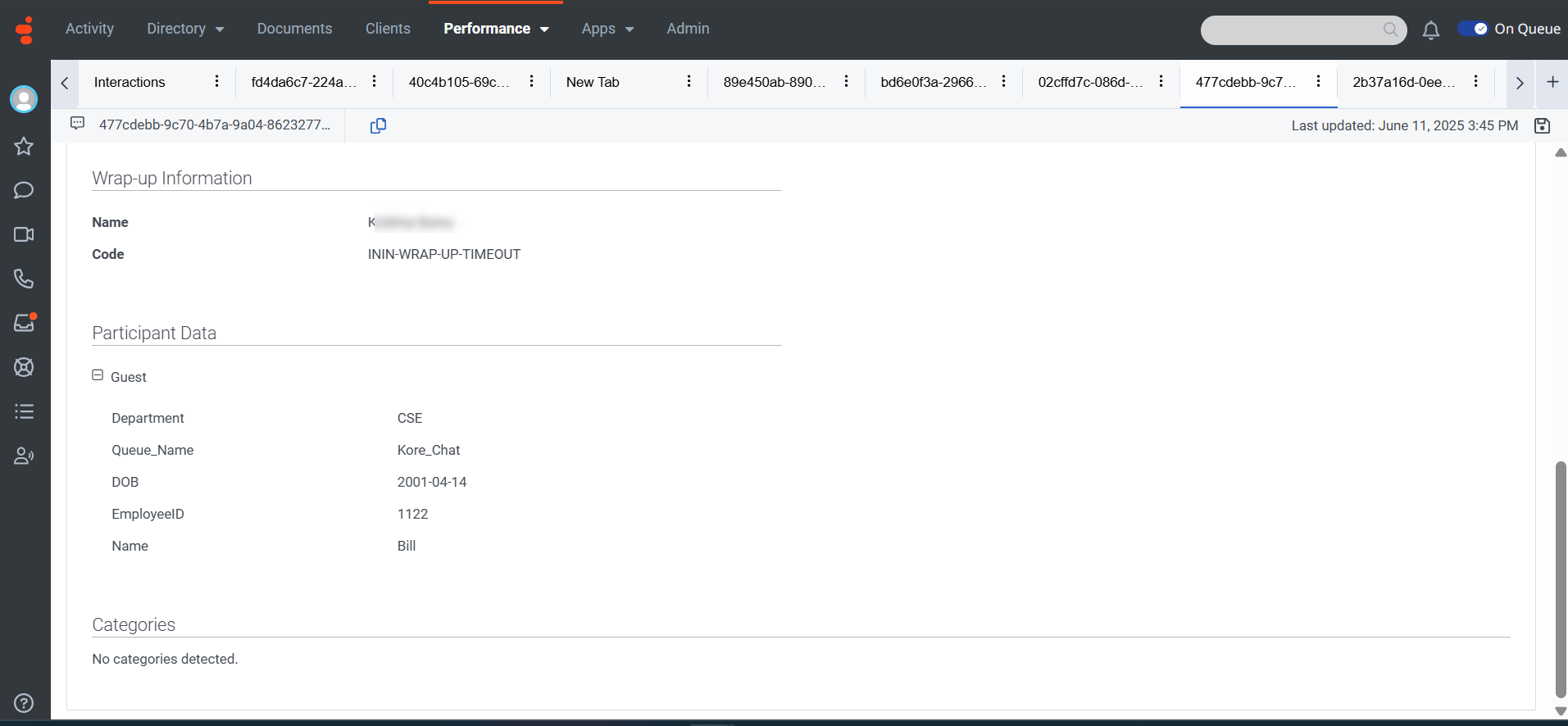 Transfer to ACD config