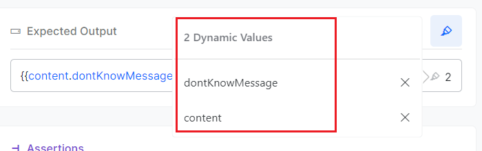 Dynamic values