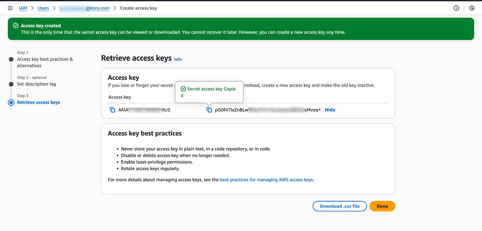 retrieve-access-keys
