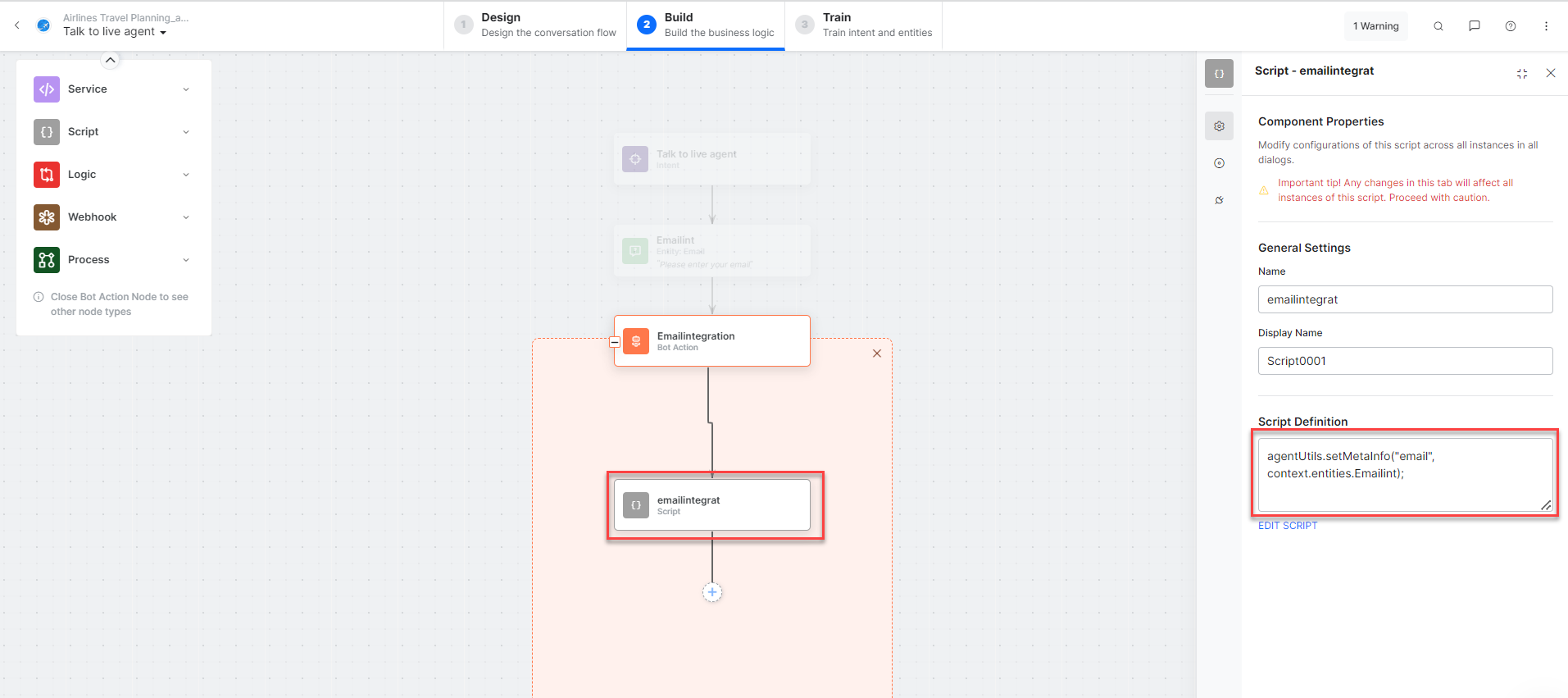 Bot Action script