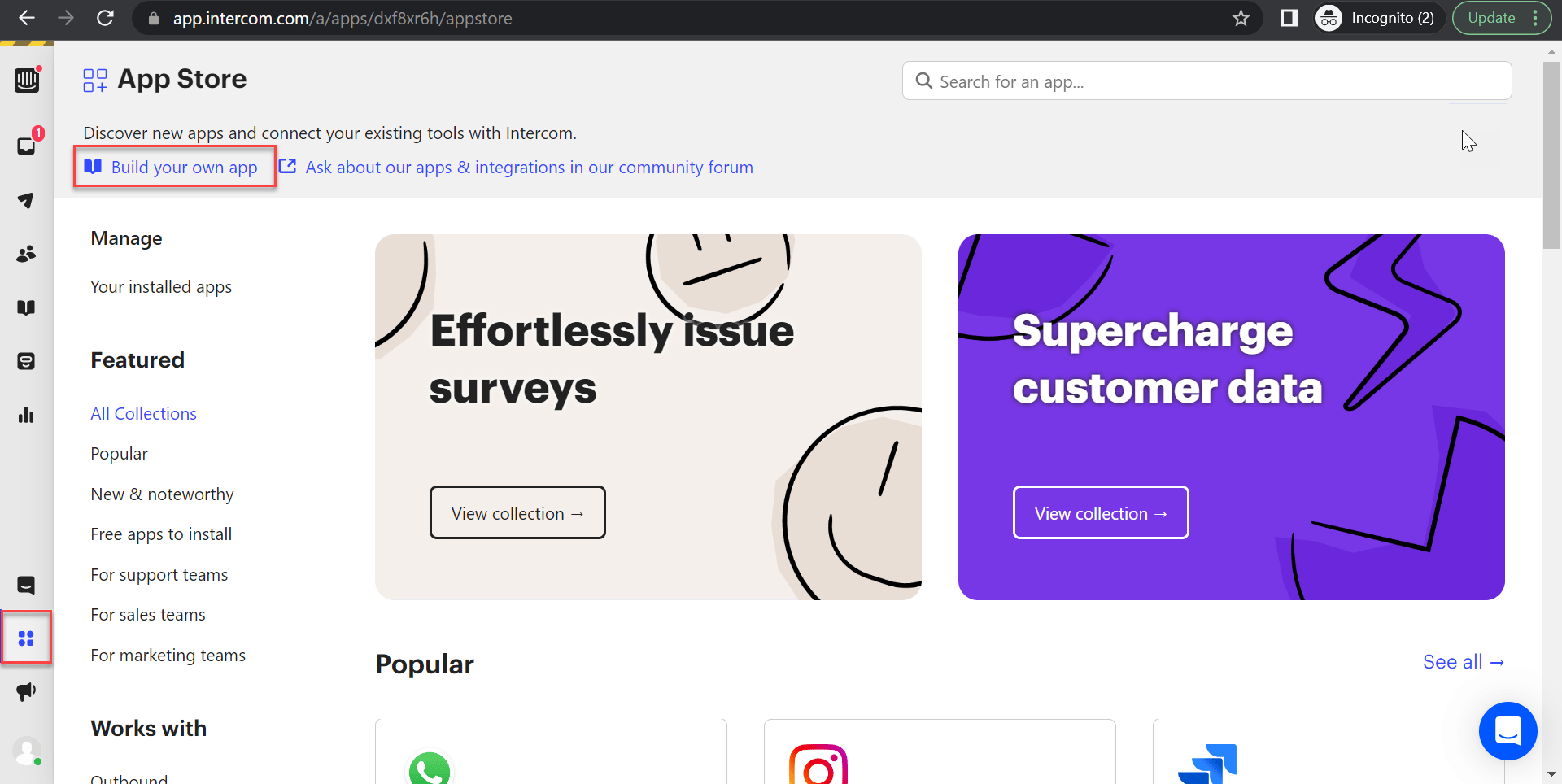 App Store - Build your own app