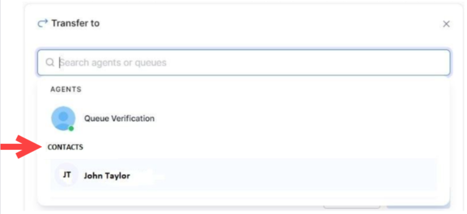 Transfer to External Contact