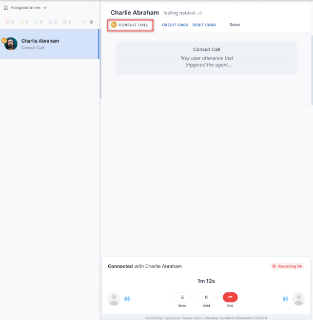 Consult Call Connected