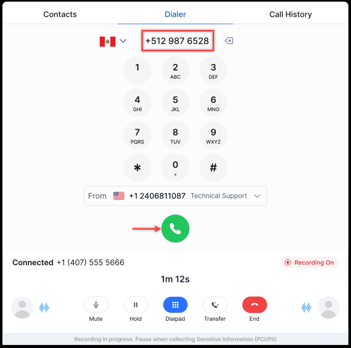 Dial Phone Number