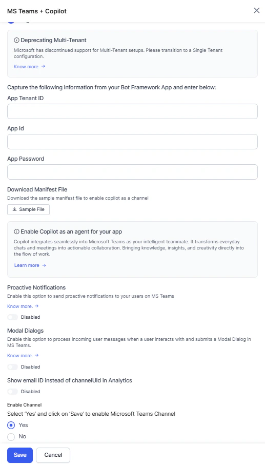 Configure Microsoft Teams Channel