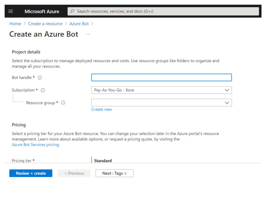 Create an Azure Bot